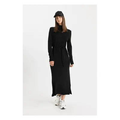 DEFACTO Regular Fit Half Turtleneck Long Sleeve Maxi Dress