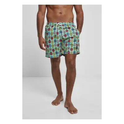 Calavera aop swim shorts pattern