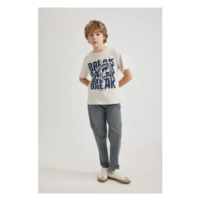 DEFACTO Boy's Balloon Fit Straight Leg Jean Trousers