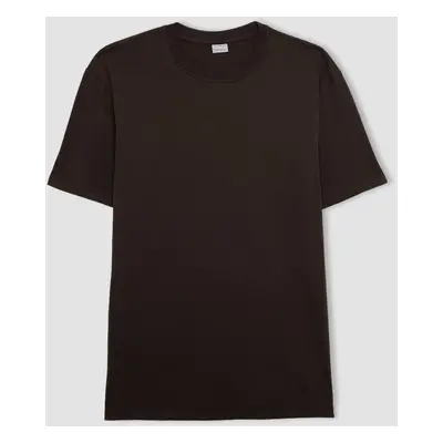 DEFACTO New Regular Fit Crew Neck Short Sleeve 100% Cotton Basic T-Shirt