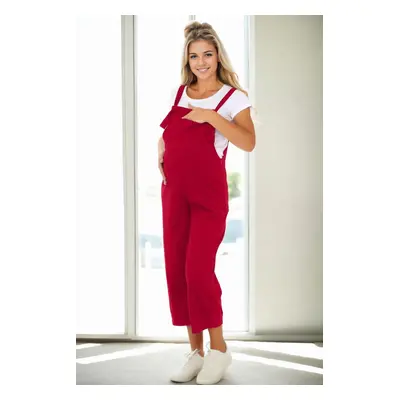 38739 Dewberry Women Pregnant Jumpsuit-BORDEAUX