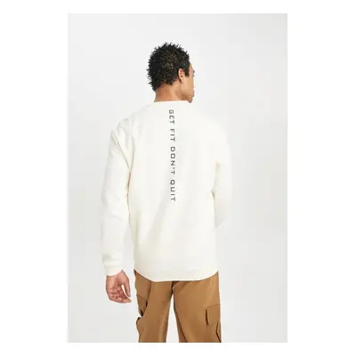 DEFACTO Fit Standard Fit Crew Neck Printed Sweatshirt