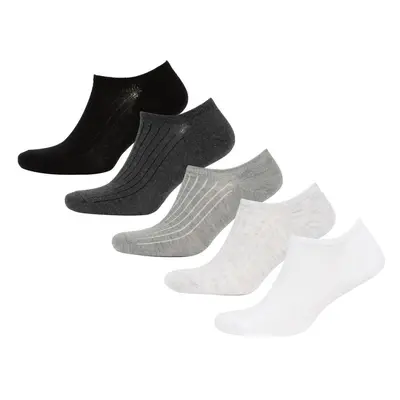 DEFACTO Men's 5-Piece Cotton Sneaker Socks