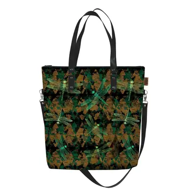 Bertoni Unisex's Shopper Bag Maxa Dragon Fly Brown/Green