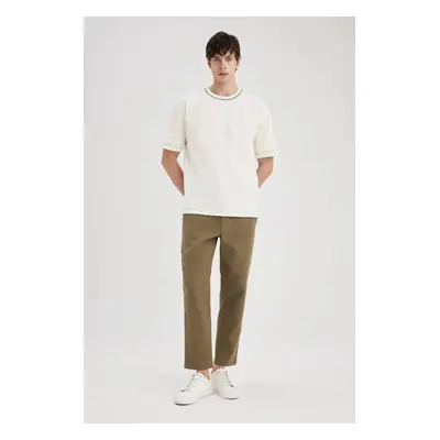 DEFACTO Regular Fit Straight Leg Cotton Trousers