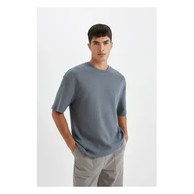 DEFACTO Relax Fit Casual Cut Crew Neck Cotton Short Sleeve Basic T-Shirt