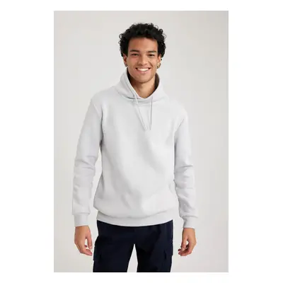 DEFACTO Regular Fit Shawl Collar Thick Sweatshirt