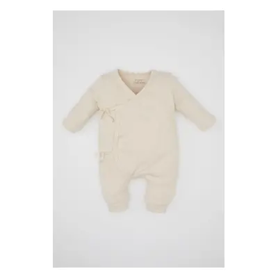 DEFACTO Baby Girl Newborn Ribbed Camisole Long Sleeve Jumpsuit