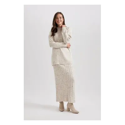 DEFACTO Regular Fit Maxi Knitwear Skirt