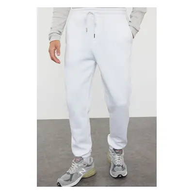 Trendyol White Regular/Normal Cut Elastic Legs Inside Polar Fleece/Warm Sweatpants