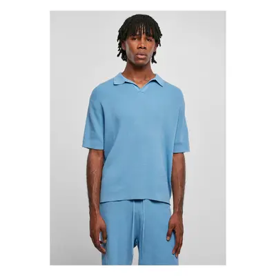 Ribbed oversized shirt horizontal blue