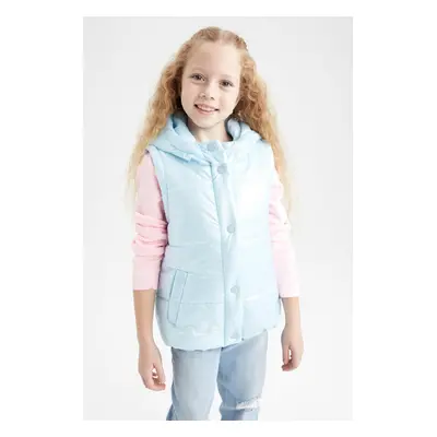 DEFACTO Girls' Hooded Puffer Vest