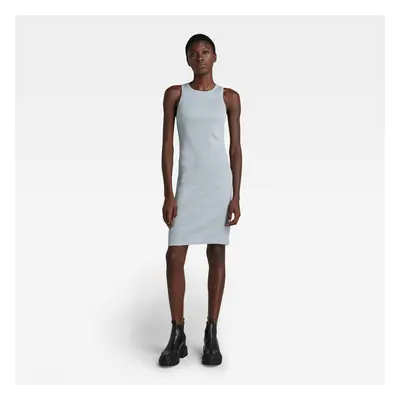 G-STAR Dress - Engineered rib tank dress blue