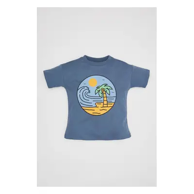 DEFACTO Baby Boy Crew Neck Nature Printed Short Sleeve T-Shirt