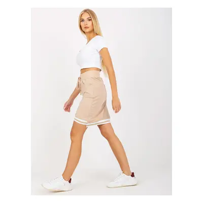 Beige cotton miniskirt OCH BELLA