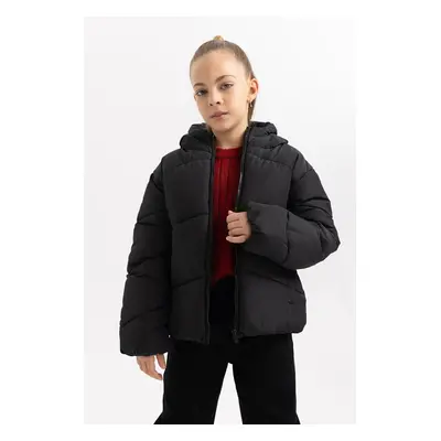 DEFACTO Girl&#39;s Water Repellent Hooded Coat