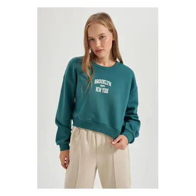 DEFACTO Cool Oversize Fit Crew Neck Thick Sweatshirt