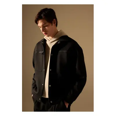 DEFACTO Relax Fit Polo Neck Jacket Coat