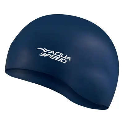 AQUA SPEED Unisex's Swimming Cap Mono Navy Blue