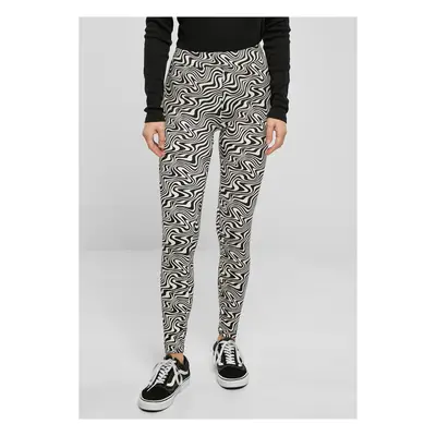 Women's Soft Psychedelic Leggings AOP Black