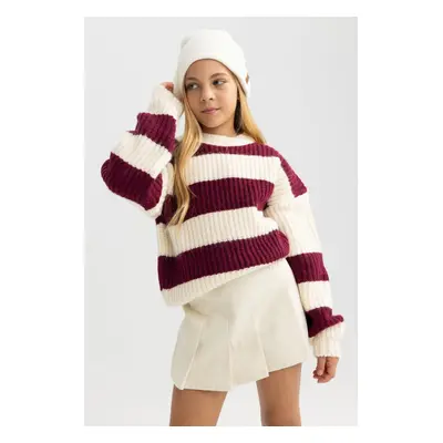 DEFACTO Girl's Crew Neck Sweater