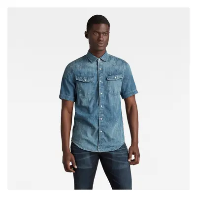 G-STAR Shirt - slim shirt s\s blue