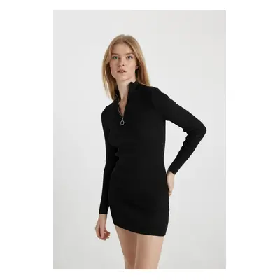 DEFACTO Cool Slim Fit Half Turtleneck Knitwear Long Sleeve Dress