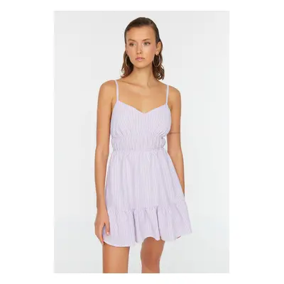 Trendyol Lilac Petite Strap Flounce ruha