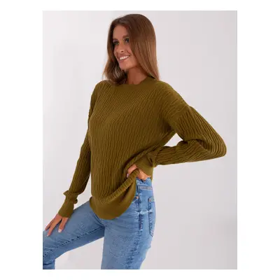 Olive Green Women's Classic Viscose Sweater