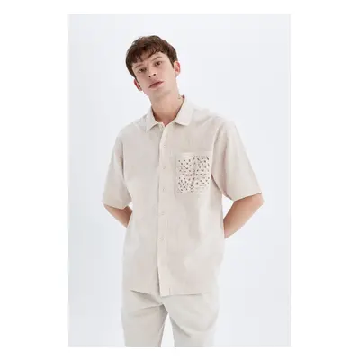 DEFACTO Relax Fit Polo Collar Cotton Short Sleeve Shirt