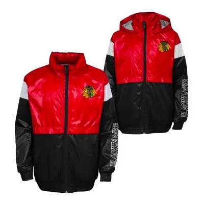 Outerstuff Children's Jacket GOAL LINE STANCE FZ WINDBREAKE CHICAGO BLACKHAWKS