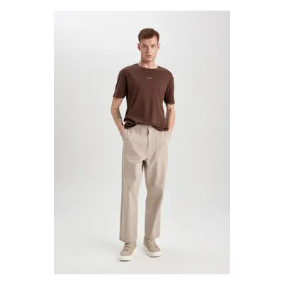 DEFACTO Gabardine Trousers Baggy Fit Pocket Straight Leg