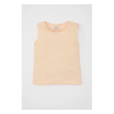 DEFACTO Baby Girl Crew Neck Striped Undershirt