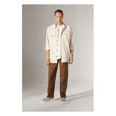 DEFACTO Baggy Fit Straight Leg Gabardine Trousers