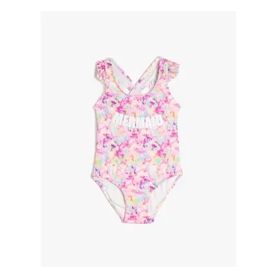 Koton Frill Straps Printed Swimsuit