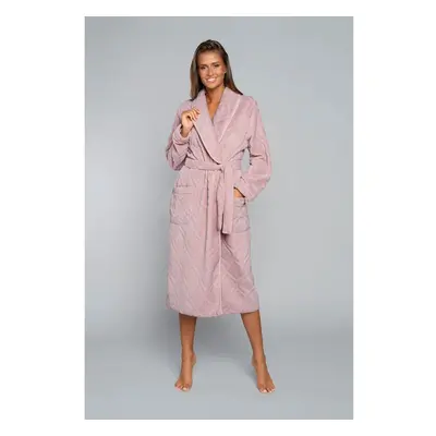 Women's Morena Long Sleeve Bathrobe - Powder Pink