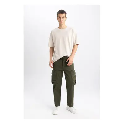 DEFACTO Rustic Loose Fit Cargo Pocket Gabardine Trousers