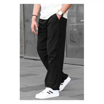 Madmext Men's Black Regular Fit Parachute Trousers