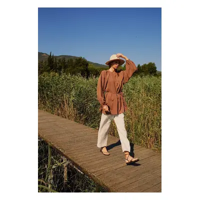 DEFACTO Manuka X Straight Fit Basic Linen Trousers