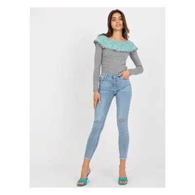 Women's blue jeans slim fit