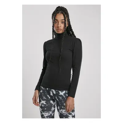 Women's turtleneck with Puffer Sleeve L/S black