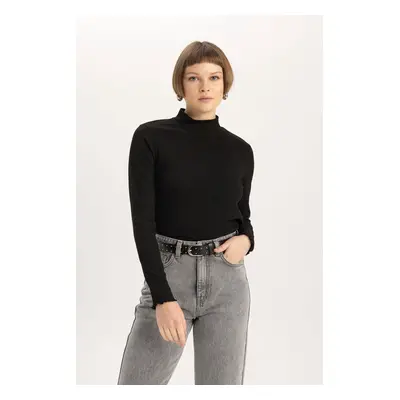 DEFACTO Regular Fit Ribbed Long Sleeve Top