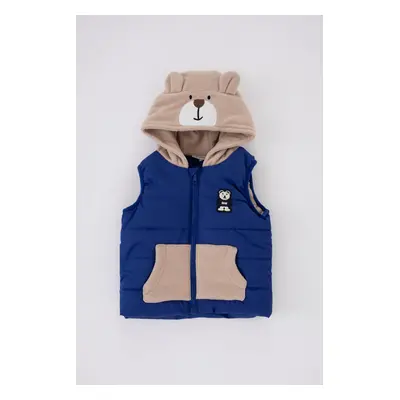 DEFACTO Baby Boy Fleece Lined Hooded Puffer Vest