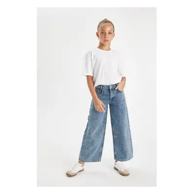 DEFACTO Girls Wide Leg Wide Leg Pocket Jeans