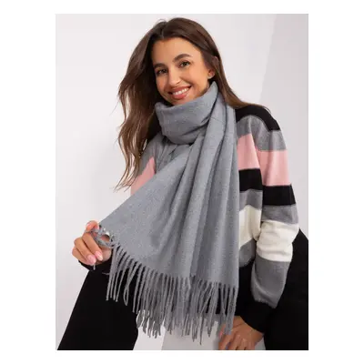 Dark gray monochrome women's scarf