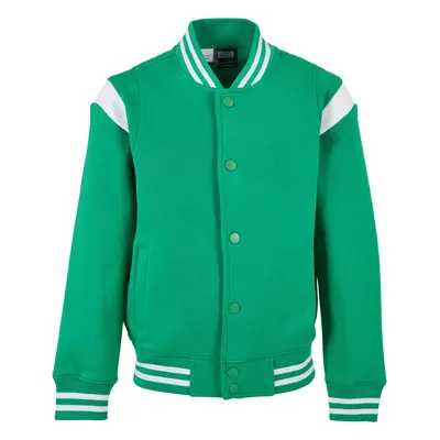 Boys Inset College Sweat Jacket bodegagreen/white