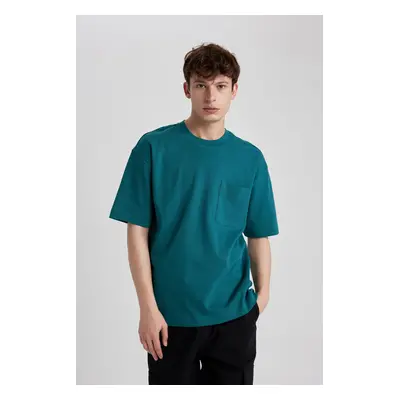 DEFACTO Oversize Fit Crew Neck Short Sleeve 100% Cotton Heavy Fabric Basic T-Shirt