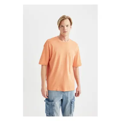 DEFACTO Oversize Fit Crew Neck Short Sleeve 100% Cotton Heavy Fabric Basic T-Shirt