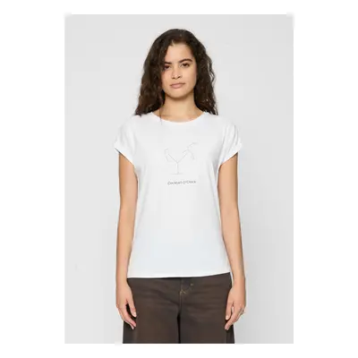 Ladies Cocktail O'Clock Tee white