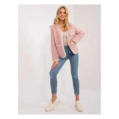 Dusty pink elegant jacket with a hint of wool